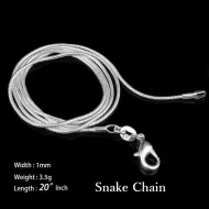 Silver Chain ( SNAKE STYLE )